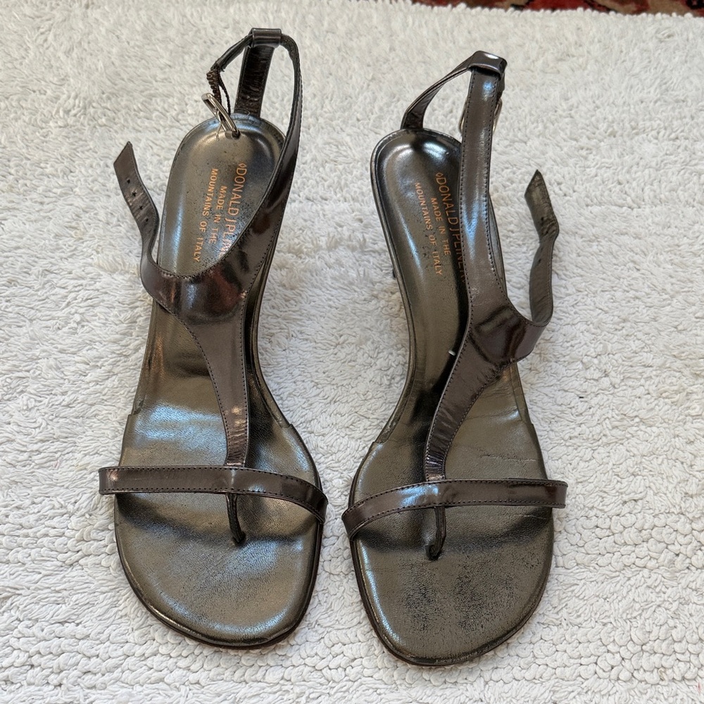 Donald J. Pliner Metallic Black Sandals
